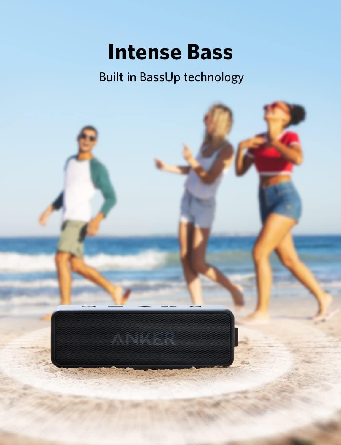 Soundcore 2 Portable Bluetooth Speaker, 24-Hour Playtime, IPX7