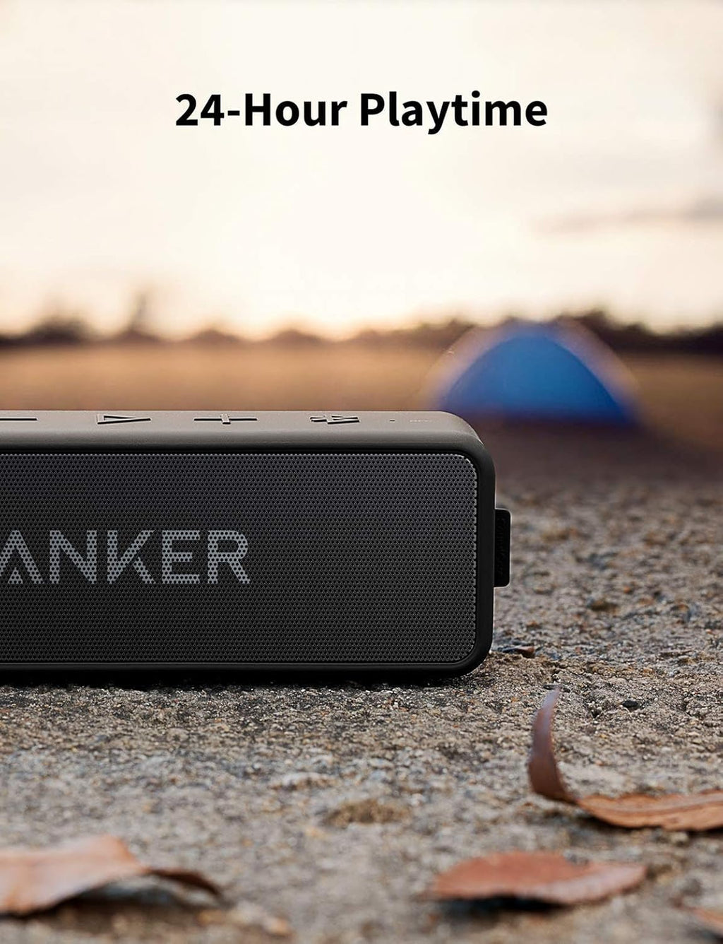 Soundcore 2 Portable Bluetooth Speaker, 24-Hour Playtime, IPX7
